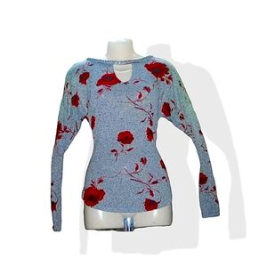 💖Jennifer Lopez Floral Beaded Rhinestone Shirt Size XS